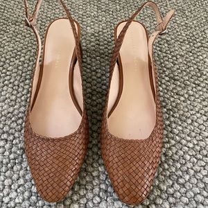 Loeffler Randall Woven Leather Slingback heels